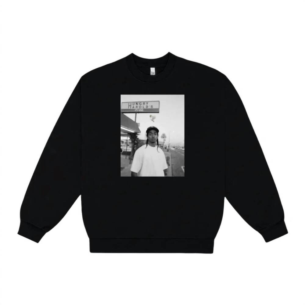 NEW MARQ THE LABEL men's nipsey patch sweatshirt in black